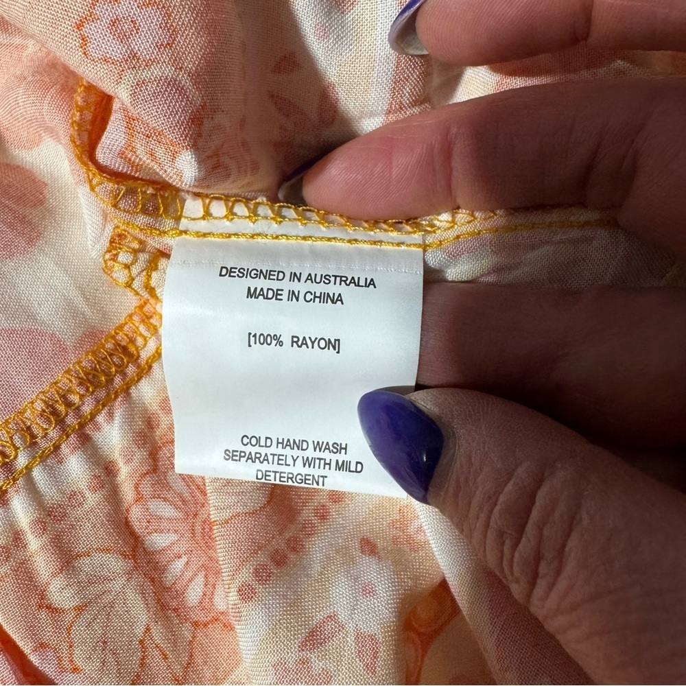 Petal and pup Odie Dress Floral Size US 10 Boho Cottagecore Tiered Tie Waist - Picture 13 of 13